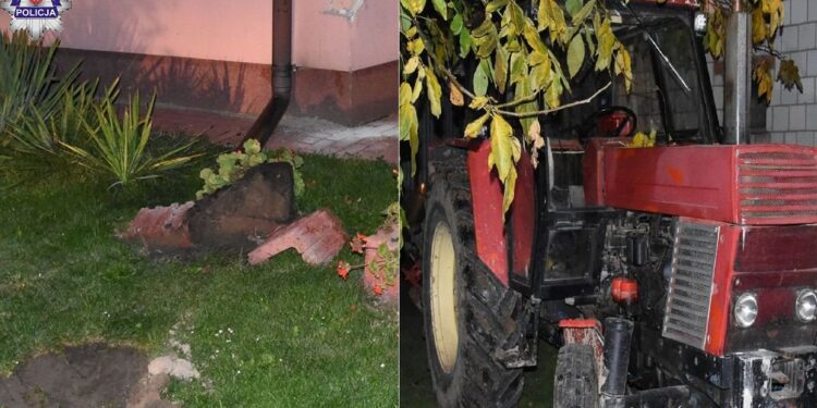 Szczebrzeszyn: Ciągnikiem rolniczym wjechał w budynek