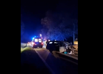 Pijany kierowca spowodował wypadek. Droga jest zablokowana