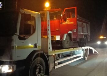 Policja zatrzymała wóz strażacki