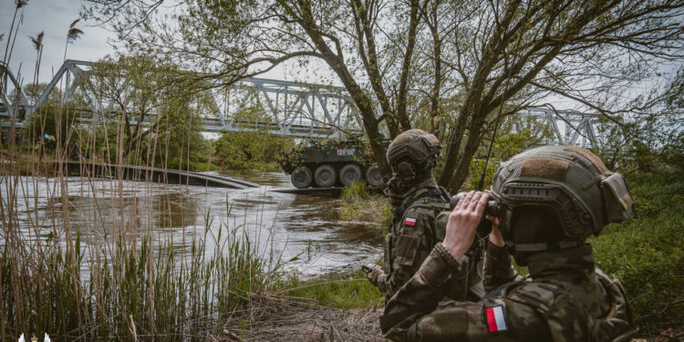 Terytorialsi ćwiczyli przeprawę na rzece Wieprz