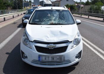 Dęblin: Młoda kobieta wbiegła wprost pod nadjeżdżający samochód