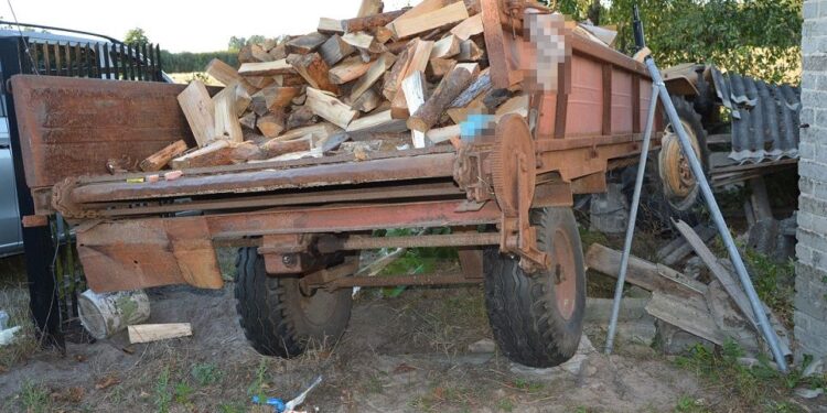 Wisznice: Rozładunek drewna przez 85-latka zakończył się tragicznie