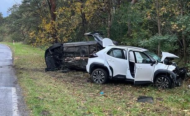 Jechała za szybko. Dwie osoby trafiły do szpitala