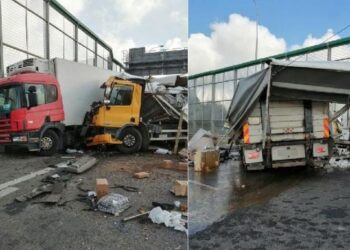 Na obwodnicy Lublina zderzyły się dwie ciężarówki